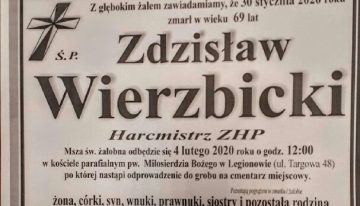 Odszedł na Wieczną Wartę hm. Zdzisław Wierzbicki – były komendant hufca
